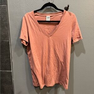 PINK Victoria's Secret V-Neck Tee - Coral